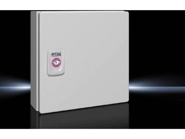 Rittal KX 1546.000 Asennuskotelo, seinäasennuskotelo 200 x 200 x 80 Teräslevy Harmaa valkoinen (RAL 7035) 1 kpl