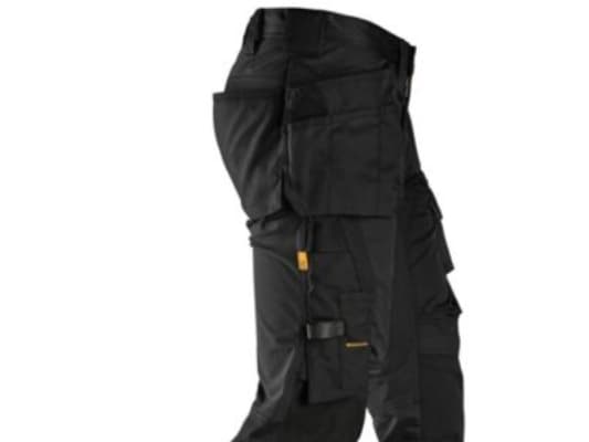SNICKERS WORKWEAR 6142 AllroundWork Piratbukser i stretch med hylsterlommer, sort, størrelse Str: 50