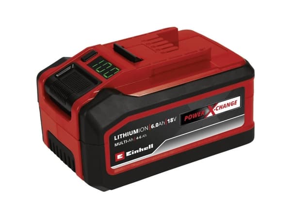 Einhell 4511502, Batteri, Lithium-Ion (Li-Ion), 6 Ah, 18 V, Einhell, Sort, Rød