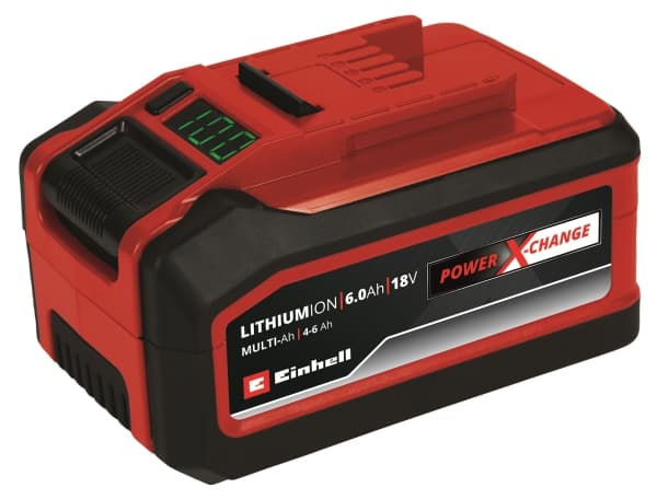 Einhell 4511502, Batteri, Lithium-Ion (Li-Ion), 6 Ah, 18 V, Einhell, Sort, Rød