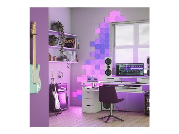 Nanoleaf Canvas Smarter Kit - Trådlös belysningsuppsättning - LED x 17 - 1 W - 16 miljoner färger - 1200-6500 K