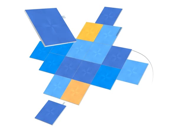 Nanoleaf Canvas Smarter Kit - Trådlös belysningsuppsättning - LED x 17 - 1 W - 16 miljoner färger - 1200-6500 K