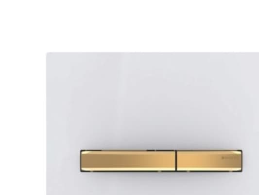 Geberit Sigma50 serviceplatta - 246x164x13mm mässing/vit