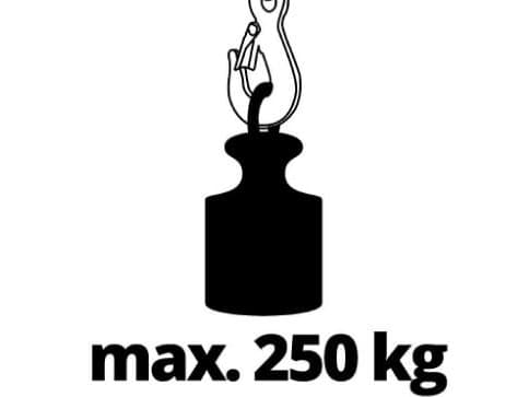 Einhell TC-EH 250, Elektrisk vinsj, 12 m, 125 kg, 250 kg, 11,5 m, 5,7 m
