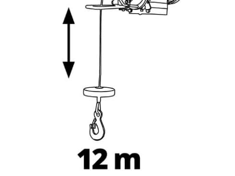 Einhell TC-EH 250, Elektrisk vinsj, 12 m, 125 kg, 250 kg, 11,5 m, 5,7 m