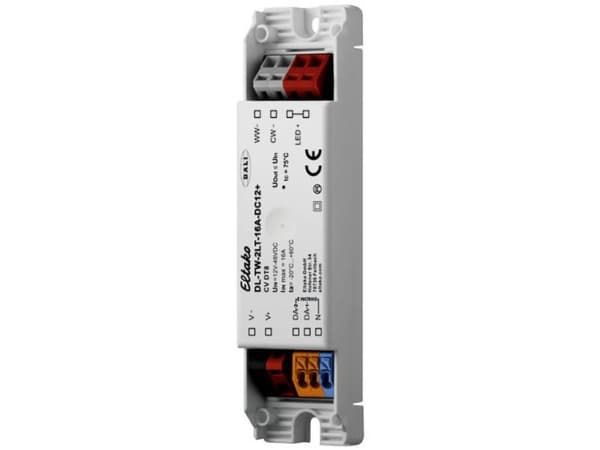 Eltako DL-TW-2LT-16A-DC12+, Dimmer, Utvendig, Trådløs, Hvit, LED, IP20