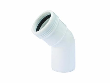 Wavin PP böjning 45 grader Ø 32 mm vit