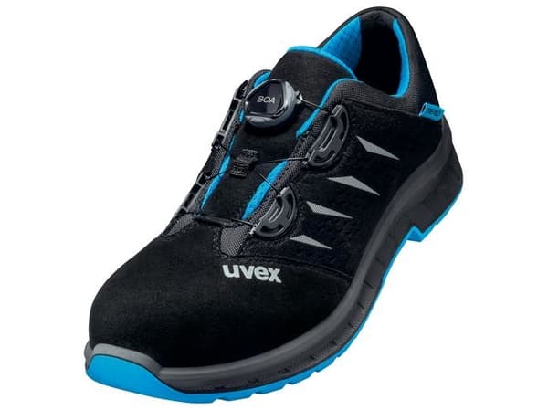 Uvex 69382, Hankoppling, Vuxen, Säkerhetsskor, Svart, Blå, ESD, P, S1, SRC, Stålhätta