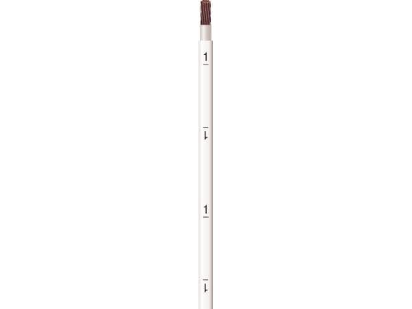 NKT Monteringsledning, PVC 1x2,5mm² PVT med ekstraisoleret hvid 6 450/750V ring, kabeldiameter 6mm - (100 meter)