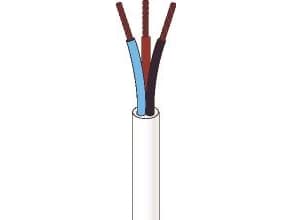 Plastkappeledning PKA, H05VV-F 3X1 Sort Rg100 - (100 meter)