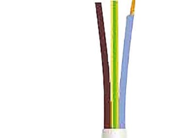 NKT Kabel rund, PVC3G1,5 mm² PKAJ vit 300/500Vring, kabeldiameter 9,4 mm - (50 meter)