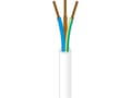Miniatyrbild 1 av 2: NKT Kabel rund, PVC3G1,5 mm² PKAJ vit 300/500Vring, kabeldiameter 9,4 mm - (50 meter)