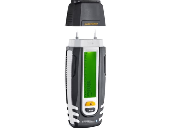 Laserliner DampFinder Compact Plus Materialfuktmätare; Mätområde Träfukt (område) 5,6 till 103,6 % Temperaturmätning.
