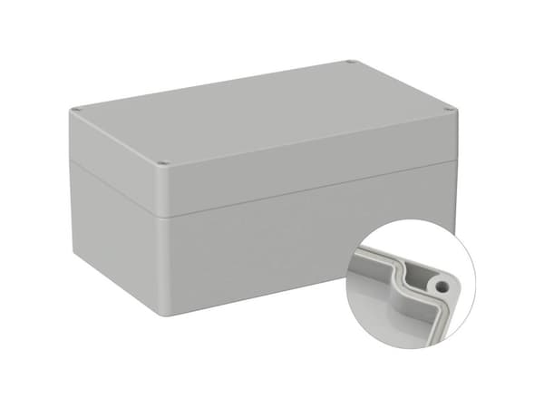 TRU COMPONENTS TC-9065524 Universalkabinet 200 x 120 x 90 Polykarbonaatti Gråhvid (RAL 7035) 1 stk