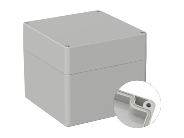 TRU COMPONENTS TC-9065656 Teollisuuskotelo 122 x 120 x 105 ABS Harmaanvalkoinen (RAL 7035) 1 kpl