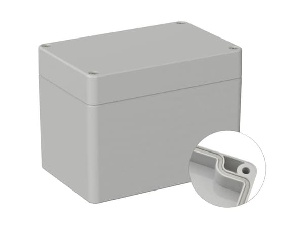 TRU COMPONENTS TC-9065660 Industrikabinet 120 x 80 x 90 ABS Gråhvid (RAL 7035) 1 stk