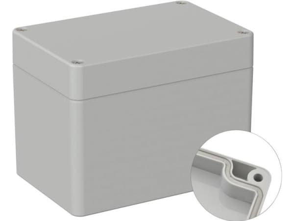 TRU COMPONENTS TC-9065660 Industrikabinet 120 x 80 x 90 ABS Gråhvid (RAL 7035) 1 stk