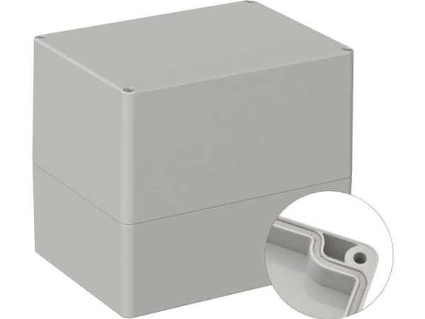 TRU COMPONENTS TC-9065712 Universalkabinetti 160 x 120 x 140 ABS Gråhvid (RAL 7035) 1 stk