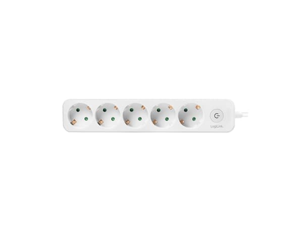LogiLink LPS246, 1,5 m, 5 AC-pistorasia(a), Sisätila, Tyyppi F, Type F (CEE 7/4), IP20