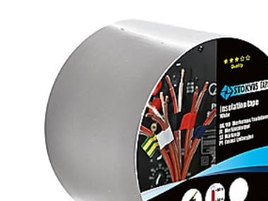 Stokvis PVC tape 50mmx20m - Hvid, isoleringstape m/kraftig klæber t/høj & lav temperatur