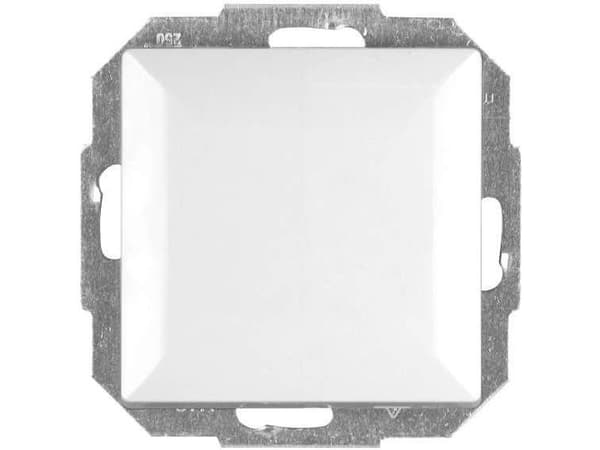 Abex 10A, 250V, valkoinen OPAL/PERLUS porraskytkin (WP-5P MOD.WHITE)
