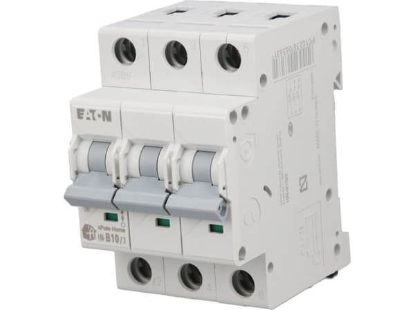 Eaton Miniature circuit breaker 3P B 10A 6kA AC xPole Home HN-B10/3 194879