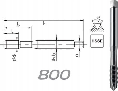 FANAR TAP UNC 5/16-18 DIN-371B (2B) HSSE 800