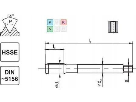 Fanar THREAD G 1" DIN-5156B HSSE 800 - D2-111101-3139