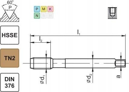 Fanar GJENGE M 4 DIN-376C R40 (6H) HSSE TIN 800X