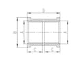 Miniatyrbilde 2 av 2: Ferro messinghylse 6/4" M06Z