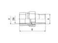 Pikkukuva 2 / 2: Ferro Suora ruuvi 5/4" messinki SGU9