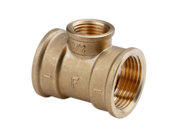 Teräsmessinkinen tee 1x1/2x1" T09Z T09Z