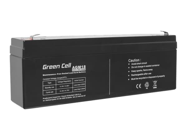 Green Cell - UPS-batteri - 1 x batteri - Sealed Lead Acid (SLA) - 2.3 Ah - svart