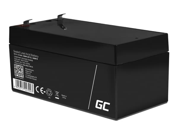 Green Cell - UPS-batteri - 1 x batteri - Sealed Lead Acid (SLA) - 3.3 Ah - svart