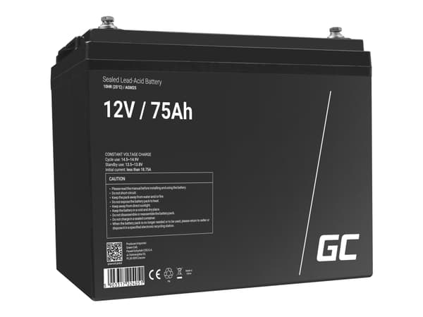 Green Cell - UPS-batteri - 1 x batteri - Sealed Lead Acid (SLA) - 75 Ah - svart