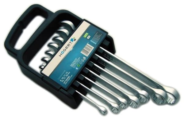 Nyckelsats Hogert HT1W490; 8-19 mm; 7 st.