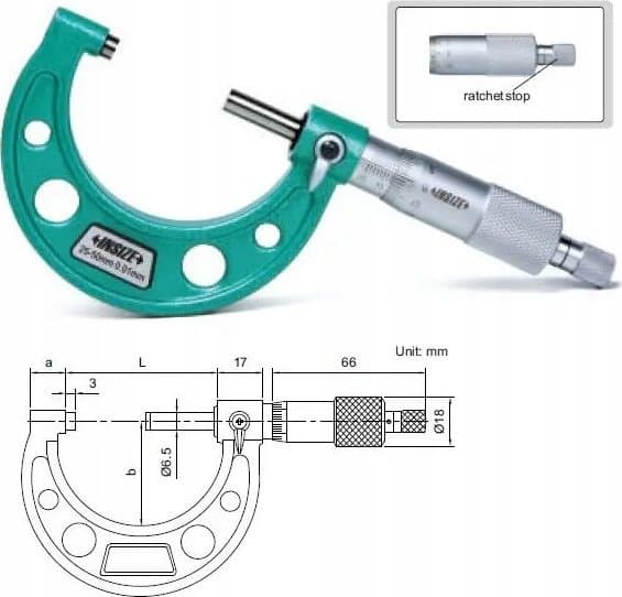 INSIZE-MIKROMETRI 125-150 VAKIO