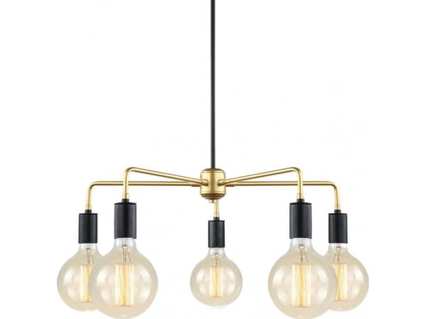 Italux Malene industriell gull hengende lampe (MDM3386/5 BK+GD)