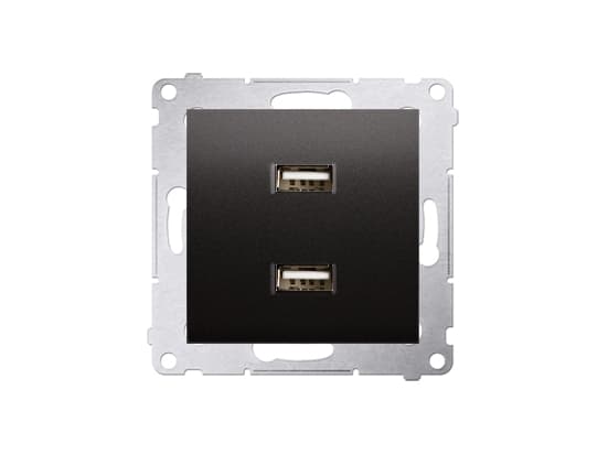 Kontakt-Simon DC2USB.01/48, Antracit, Plast, IP20, 230 V, 75 mm, 45 mm