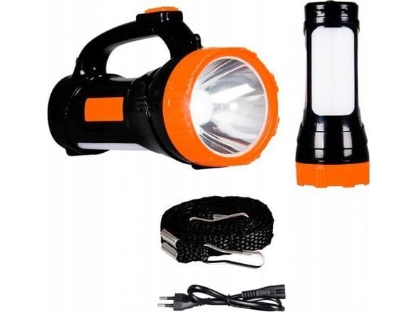 150lm ladattava LED taskulamppu, jossa on lisäksi 680lm sivuvalo ja aurinkopaneeli LB0170