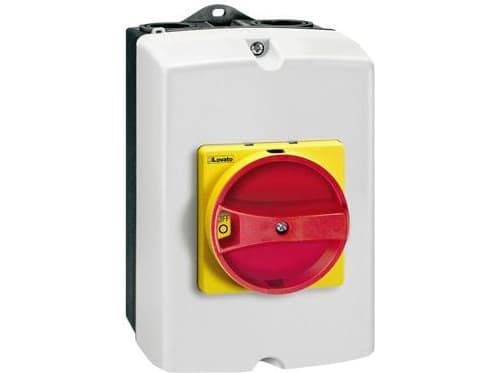 LOVATO Electric Housing for disconnector GA016A-GA040A, red-yellow knob (GAZ1)