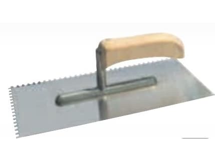 MEGA Steel trowel 270x130mm with 10x10mm teeth - 61654