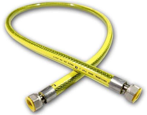 Mora PVC-punottu kaasuletku F1/2-F1/2 L-1250 kahdella kääntyvällä mutterilla varustettuna