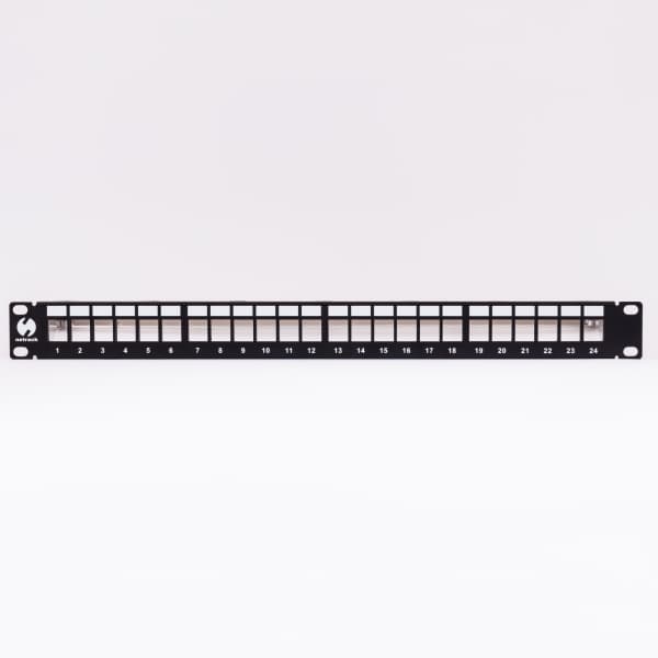 NetRack Netrack patchpanel 19 "24 ports, blank, shielded, black