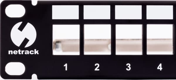 NetRack Netrack patchpanel 19 "24 ports, blank, shielded, black
