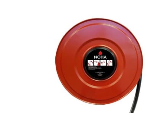 NOHA slangevinde type 1A 30 m x 25 mm slange Ø600 x 230 mm rød