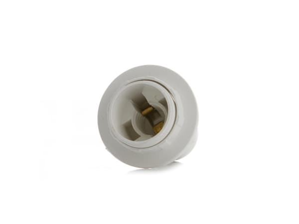 E14 - 1 termoplastisk vit sockel med fläns D.3027B
