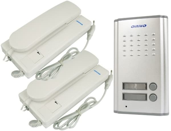 Orno tofamilieintercom FOSSA MULTI hvit/sølv (OR-DOM-RL-903)
