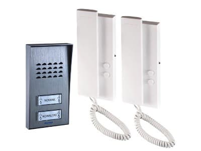 Orno tofamilieintercom, 2 håndsett, 2-leder n/t SAGITTA MULTI (OR-DOM-SG-919)