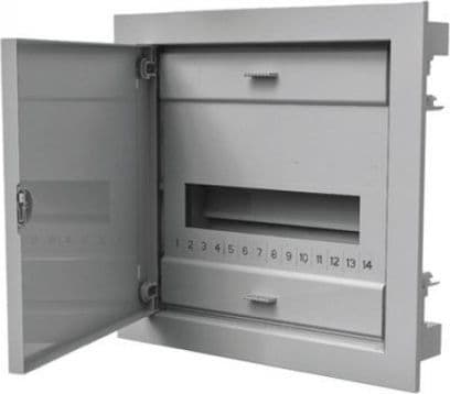 Pawbol modulaarinen 1x12 uppoasennettava kytkintaulu metalliovella IP40 N+PE C.1512
